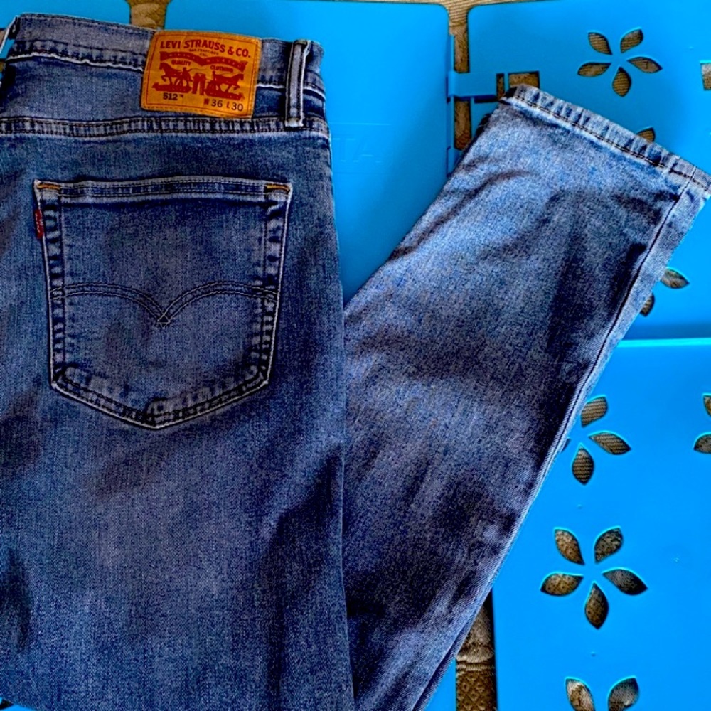 Levi’s Jean 512 Cotton blend denim fabric blue washed Size 36  Preowned